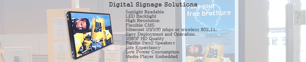 1000 nits Sunlight Readable LED Backlight LCD  for Digital Signabe Solutions