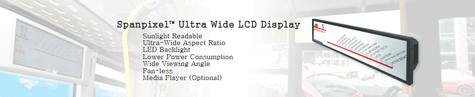 Spanpixel Ultra Wide LCD Display, Sunlight Readable LED Backlight LCD Display 